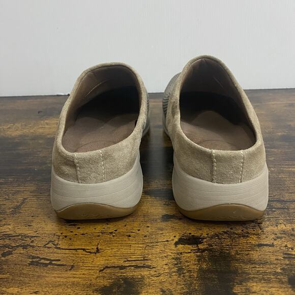 Dansko Sondra Slip On Mules Womens Sz 9 Tan Mesh Suede Comfort - Picture 6 of 9